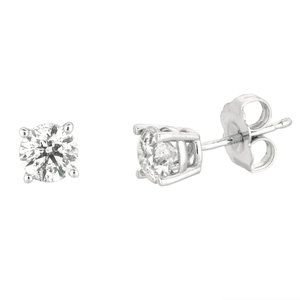 0.25 Carat Natural Diamond Stud Earrings G SI 14K